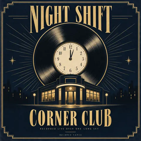 Art Deco style album cover for a fictional album: Corner Club