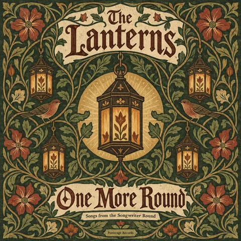 Arts and Crafts style album cover for a fictional album: One More Round