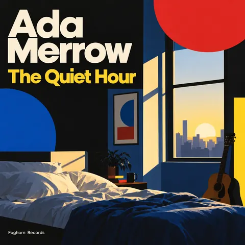 Bauhaus style album cover for a fictional album: The Quiet Hour
