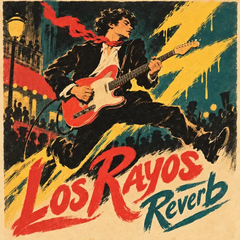Belle Époque Lithograph style album cover for a fictional single: Reverb