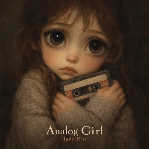 Big Eyes / Keane Waif style album cover for a fictional single: Tape Hiss