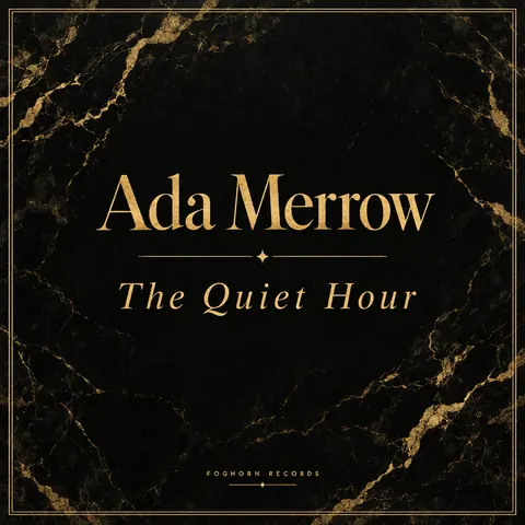 Black and Gold style album cover for a fictional album: The Quiet Hour