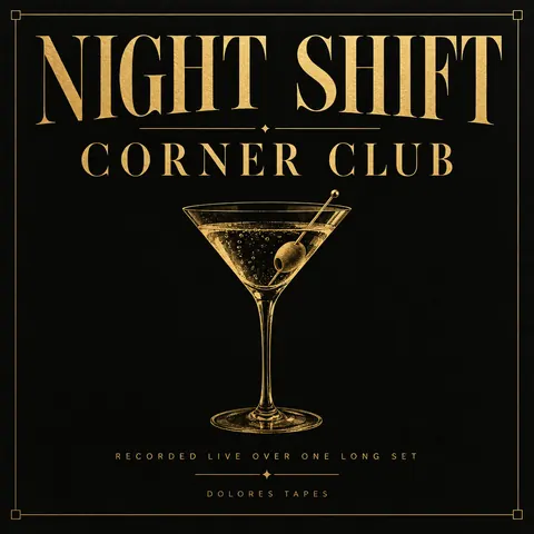 Black and Gold style album cover for a fictional album: Corner Club