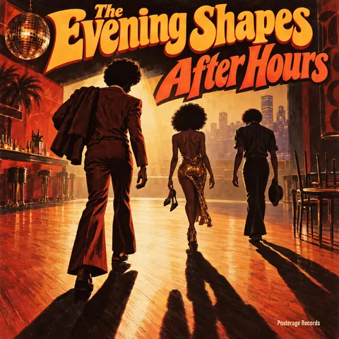 Blaxploitation Movie Poster style album cover for a fictional single: After Hours