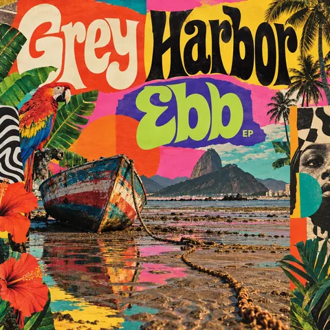 Brazilian Tropicália style album cover for a fictional single: Ebb