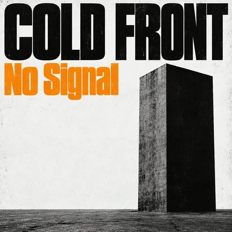 Brutalist Graphic Design style album cover for a fictional album: No Signal