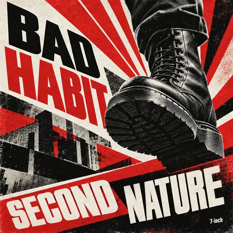 Constructivist style album cover for a fictional single: Second Nature