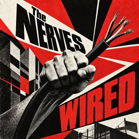 Constructivist style album cover for a fictional single: Wired