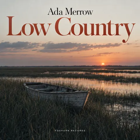 Contemporary Editorial style album cover for a fictional album: Low Country