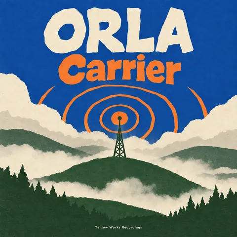 Cut paper style album cover for a fictional album: Carrier