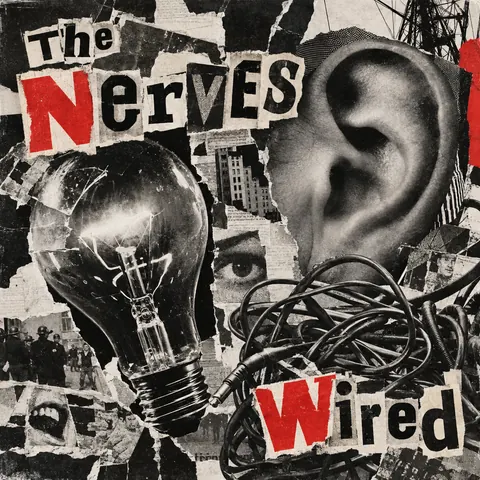 Dada Collage style album cover for a fictional single: Wired