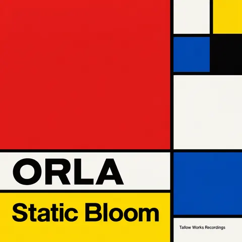 De Stijl style album cover for a fictional single: Static Bloom
