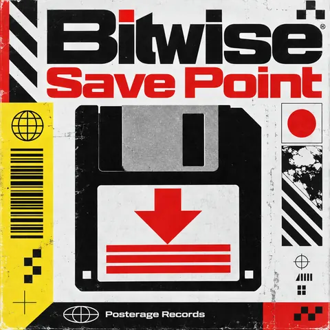 Designers Republic style album cover for a fictional album: Save Point