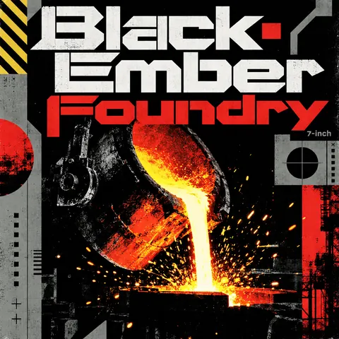 Designers Republic style album cover for a fictional single: Foundry