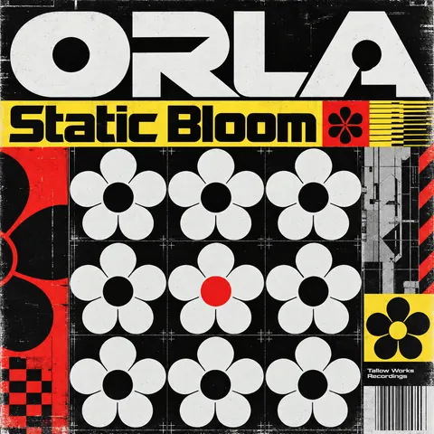 Designers Republic style album cover for a fictional single: Static Bloom
