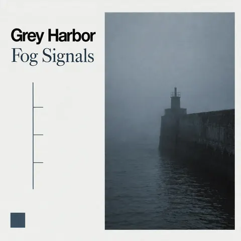 Factory Records / Haçienda style album cover for a fictional album: Fog Signals