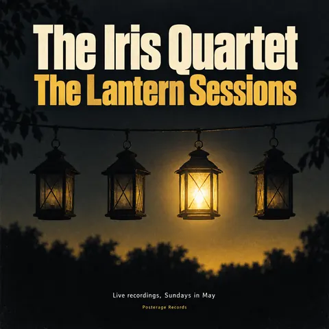 Festival Indie Lineup style album cover for a fictional album: The Lantern Sessions