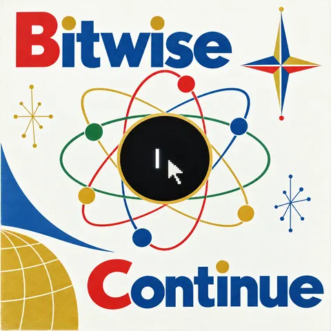 Festival of Britain style album cover for a fictional single: Continue
