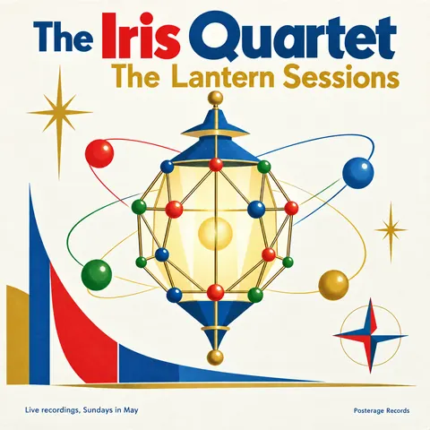 Festival of Britain style album cover for a fictional album: The Lantern Sessions