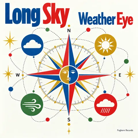 Festival of Britain style album cover for a fictional album: Weather Eye
