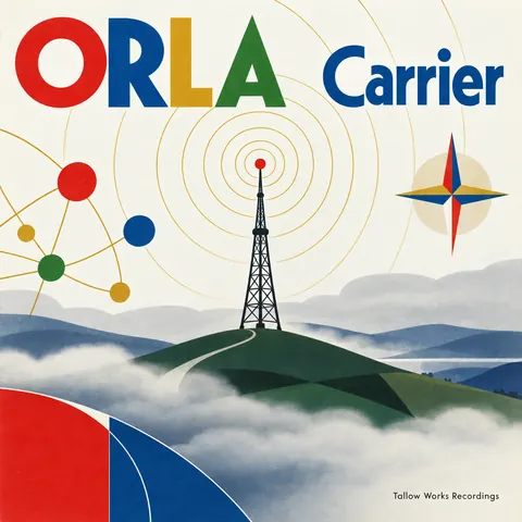 Festival of Britain style album cover for a fictional album: Carrier