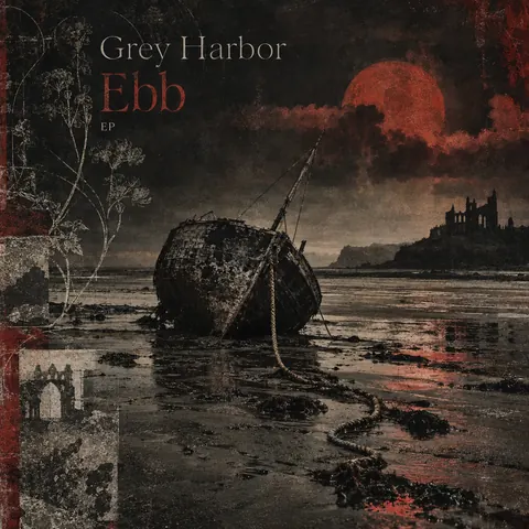 4AD Records style album cover for a fictional single: Ebb