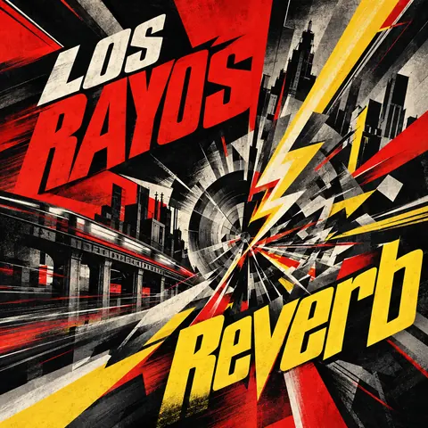 Futurist style album cover for a fictional single: Reverb