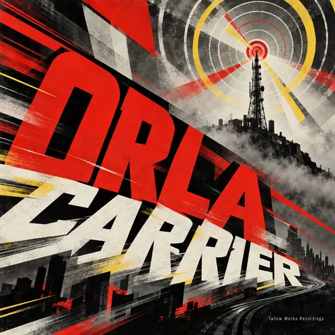 Futurist style album cover for a fictional album: Carrier