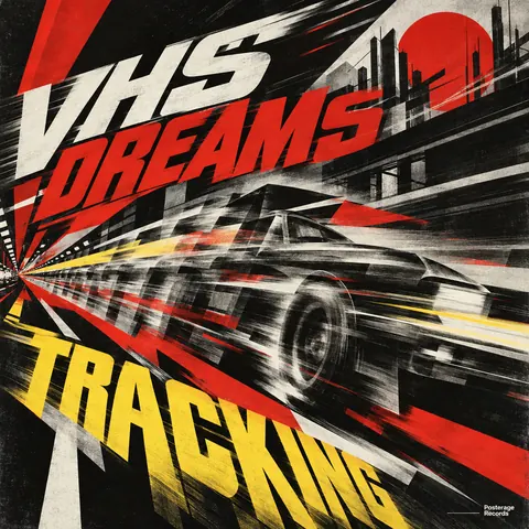 Futurist style album cover for a fictional album: Tracking