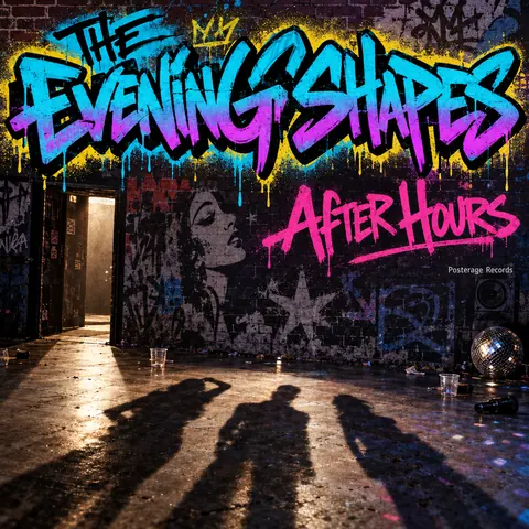 Graffiti / Street Art style album cover for a fictional single: After Hours