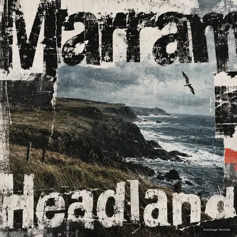 Grunge Typography style album cover for a fictional album: Headland