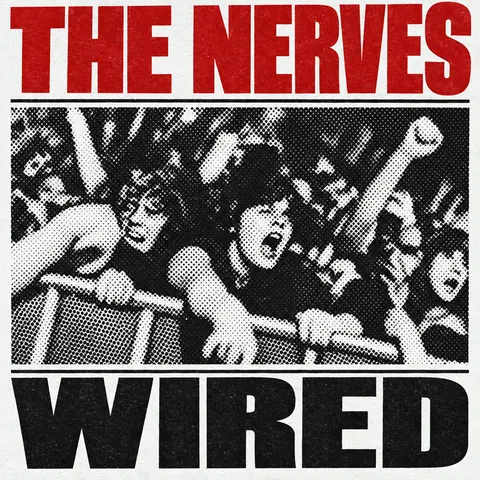 Halftone / Newsprint style album cover for a fictional single: Wired