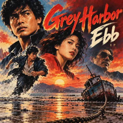 Hong Kong Cinema Poster style album cover for a fictional single: Ebb