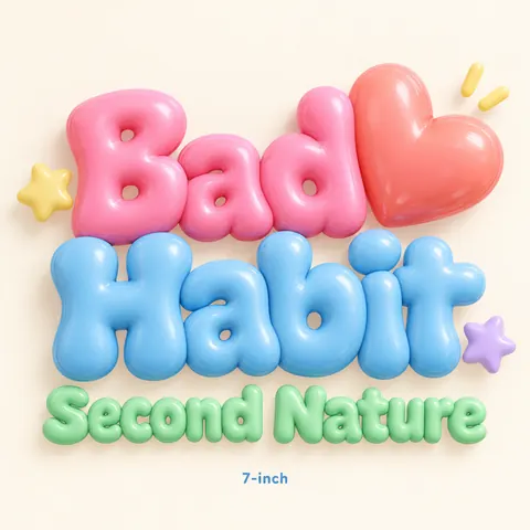 Inflated 3D style album cover for a fictional single: Second Nature