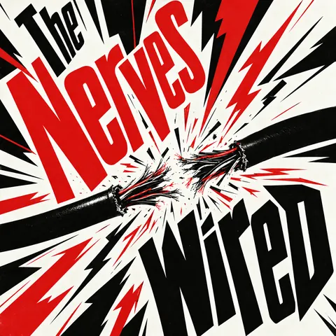 Italian Futurist Typography style album cover for a fictional single: Wired
