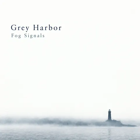 Japanese Minimal Poster style album cover for a fictional album: Fog Signals