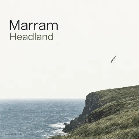 Japanese Minimal Poster style album cover for a fictional album: Headland