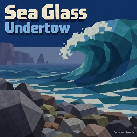 Low Poly style album cover for a fictional album: Undertow