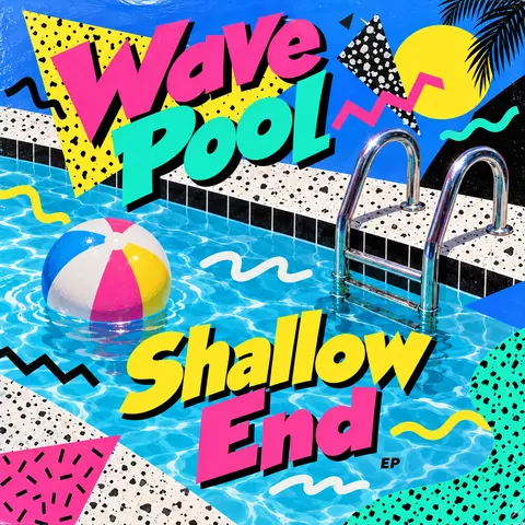 Memphis / 80s Postmodern style album cover for a fictional single: Shallow End