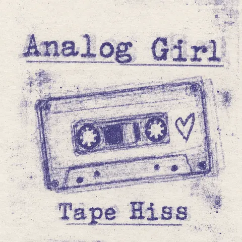 Mimeograph / Ditto Machine style album cover for a fictional single: Tape Hiss