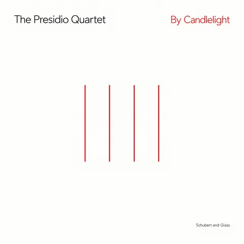 Minimalism (Art) style album cover for a fictional album: By Candlelight
