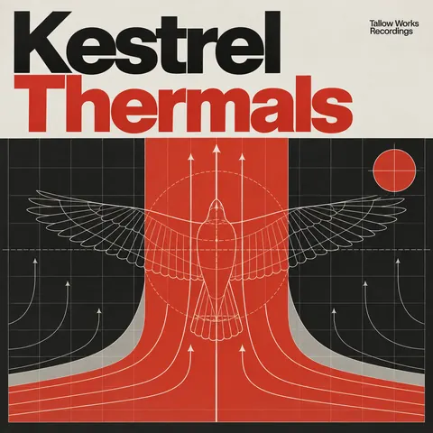 NASA Worm Modernist style album cover for a fictional album: Thermals