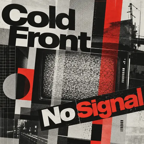 New Wave Typography style album cover for a fictional album: No Signal