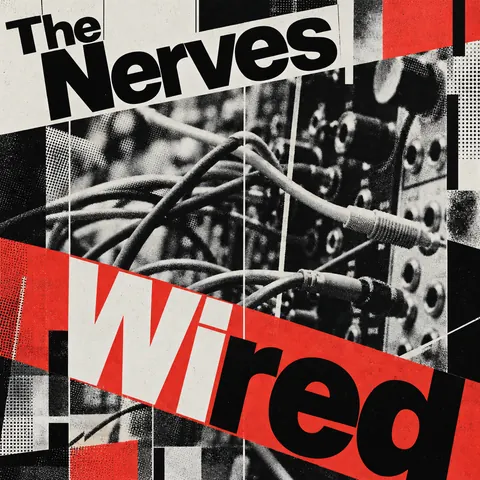 New Wave Typography style album cover for a fictional single: Wired