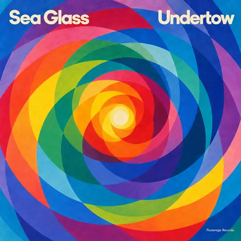 Orphism / Simultanism style album cover for a fictional album: Undertow
