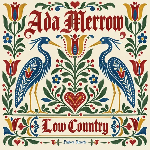 Pennsylvania Dutch / Fraktur style album cover for a fictional album: Low Country