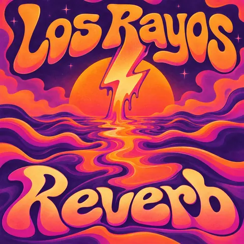 Psychedelic style album cover for a fictional single: Reverb