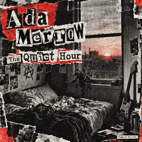 Punk Photocopied Fanzine style album cover for a fictional album: The Quiet Hour