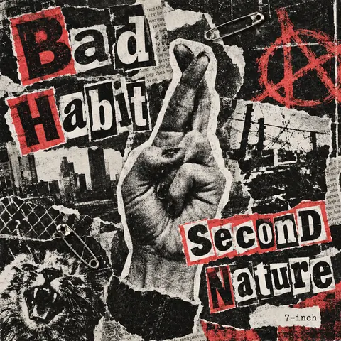 Punk Photocopied Fanzine style album cover for a fictional single: Second Nature