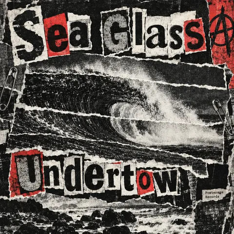 Punk Photocopied Fanzine style album cover for a fictional album: Undertow